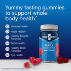 One A Day Men’s Daily Essentials Multivitamin Gummies, Multivitamin for Men, Bone Health, Zinc, Raspberry Natural Flavor, 120 Gummies