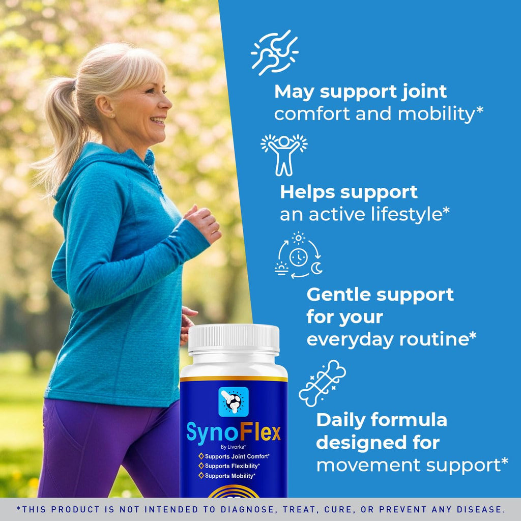SynoFlex - SynoFlex Capsules Daily Natural Premium Support, Syno Flex Pill Advanced Formula Active Mobility Lifestyle Multivitamin for Overall Health & Wellness, 60 Capsules for 1 Month