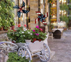 Patriotic Pinwheels 4th of July Decoration American Flag Metal Wind Spinner
