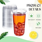 Acellegic 1000 Pcs Strawless Sip Lids Clear for 12-24oz,Transparent,98mm