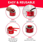Gas One 6 pack 6 Hour Chafing Fuel - Food Warmer for Chafing Dish Buffet Set - Liquid Safe Fuel With Wick & Lid Opener for Chafing Dish