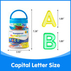Odoorgames 52 Pcs Translucent Capital Letters – Light Table Toys, Manipulatives and Accessories for Enhanced Learning & Fun