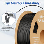 DEEPLEE PLA 1.75mm 3D Printer Filament, 4kg Gray