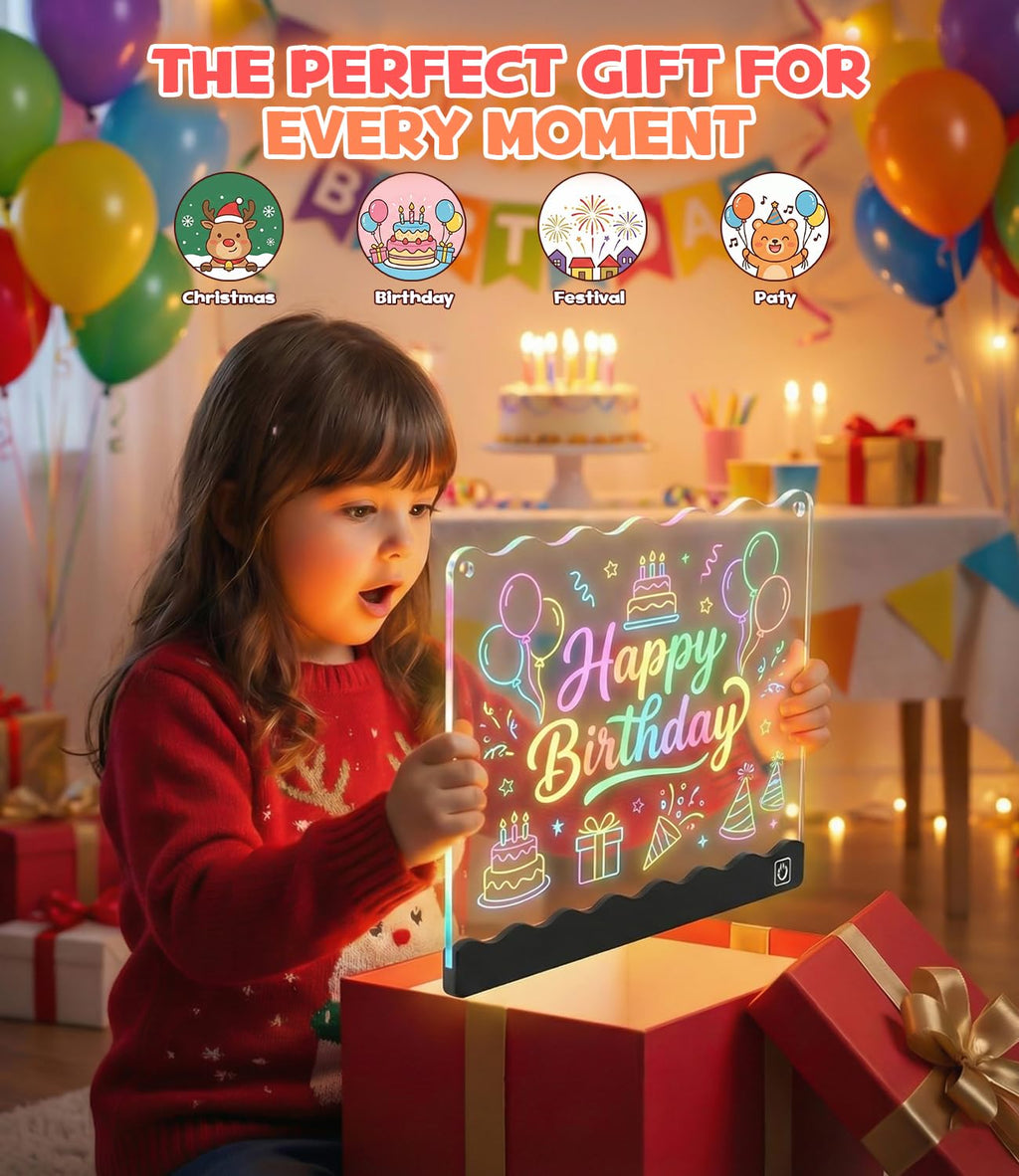 LED Drawing Board for Girls, Arts Gifts Kit and Crafts Toys for 3+ Year Old