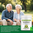 Soursop Graviola Gummies, Pureverve Max Strength Soursop Leaves Extract with Sea Moss & Zinc for Cell Support & Regeneration, Immunity, Liver and Antioxidant, Sugar/Gluten Free, Vegan - 120 CT, 2 Pack