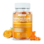 Magnesium Glycinate Gummies 1000mg, High Absorption Sugar Free Magnesium Potassium Supplement for Relaxation, Stress Relief, and Sleep Support for Adults & Kids - 180 Orange Gummies