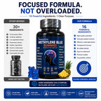 Methylene Blue Gummies 12mg Cognitive Support w/Added Vitamin C, NAD,L Methylfolate, Methylcobalamin b12, methylated Vitamins