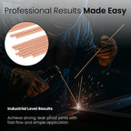 12 pcs Brazing Rods AWS BCuP-5 15% Silver Solder Phos Copper Brazing Alloy Flat Welding Rods 0.050"x1/8"x10" for HVAC, Refrigeration, and Industrial Applications