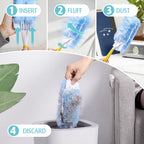 Duster Refill for Swiffer Duster, 50 Count Heavy Duty 2 Side 360° Duster Refills, 6X Microfibers, Disposable Multi Surface Dusters for Cleaning (Not Include Handle)