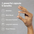 CocoaVia Memory & Focus Brain Supplement, 90 Day, Cocoa Flavanol Blend, Lutein, Added Caffeine for Boost. Improve Cognitive Function, Attention, Vegan & Plant Based, 90 Capsules