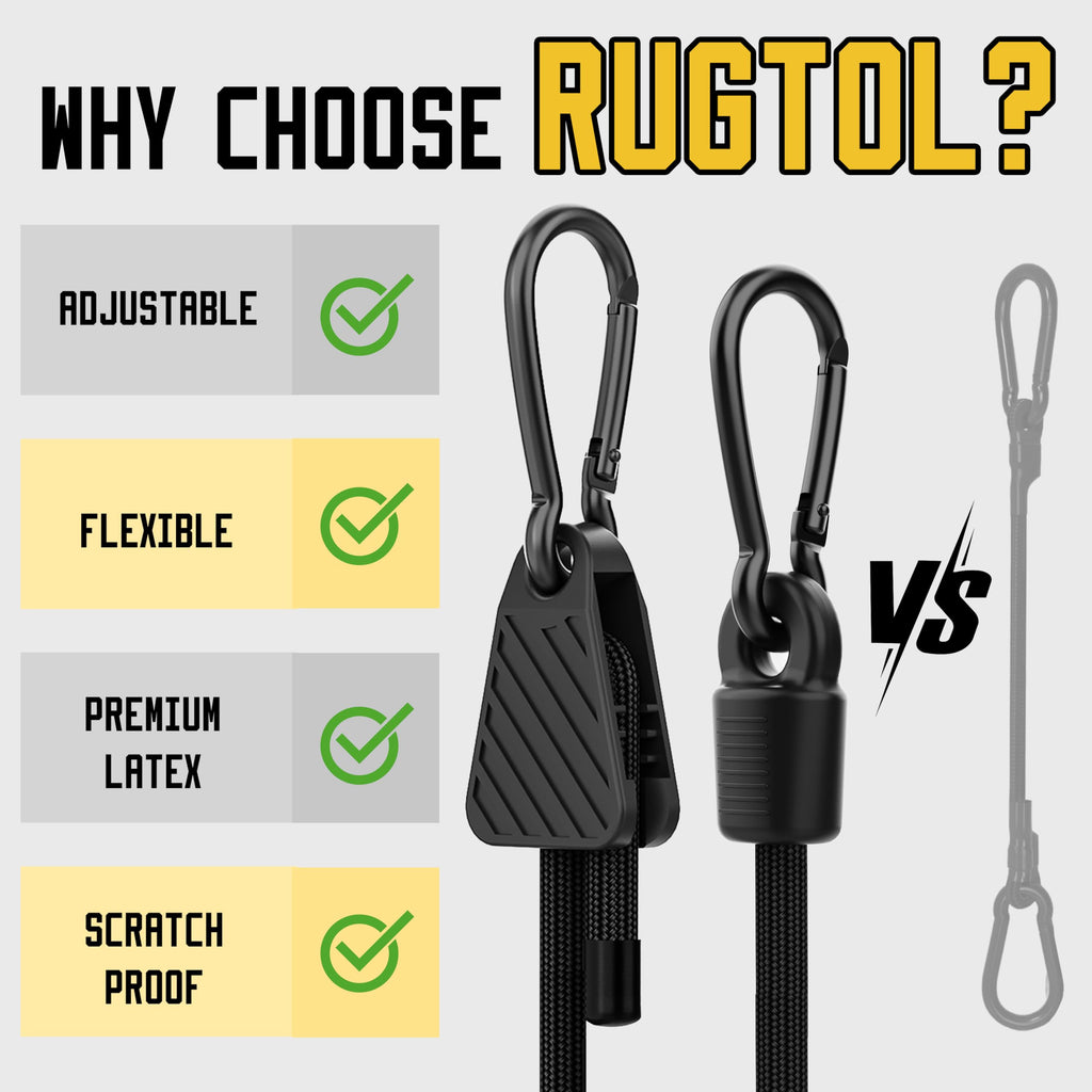 Bungee Cords with Hooks, Upgrade 60 inch Adjustable Bungee Cords with Carabiner Hooks, Easy to Adjust from 7'' to 60'' Elasticity UV-Resistance Bungee Straps Heavy Duty for Bike, Cargo, Tent, 12 Pack