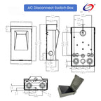 Long Term 240V 60A Pull Out Switch Box Non-Fused Disconnect Plastic Electronic Components Fused Disconnect Box