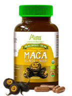 Black Maca Root Capsules l Organic Vegan Pills l 1500mg per Serving l Reproductive Health for Men l Natural Energy Booster l Adaptogen Function l Non GMO and Gluten Free l Amazon Andes