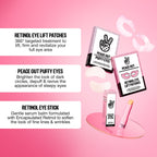 PEACE OUT Retinol Eye Lift Patches, 360° Biocellulose Eye Mask with Encapsulated Retinol & Peptides, Firming and Smoothing Eye Patches for Fine Lines, Wrinkles, 5 Pairs