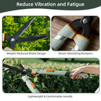 PrunePro® Extendable Hedge Shears Lightweight Ultra Sharp Blade for Bushes