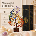 YATSKIA 7 Chakra Tree of Life - Crystals and Healing Stones | Birthday Gifts for Women| Crystal Tree for Positive Energy | Home & Office Decor | Gifts for Mom