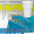 LemonRoad 1 Pcs Pool Pump Basket Replacement Compatible with Superflo Vs Pool Pump Pentair Filter, Skimmer Strainer Basket-Remove Leaves and Debris (White)