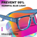 VISOONE Stylish Frame in Multiple Colors Blue Light Blocking Glasses for Men Women BONA