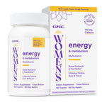 GNC Women's Energy & Metabolism Multivitamin - Women’s Multivitamin for Energy Support - Clinically-Backed Ingredients - High-Potency - Active Lifestyle Support - Gluten-Free - 180 Count (90 Servings)