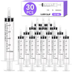 30 PCS 10ml Oral Syringe With Cap, Plastic Syringes without Needle for Medicine Dropper, Liquid Measuring, Handicrafts, Individually Sealed, Luer Slip