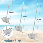 Sand Flea Rake, 65" Long Handle Stainless Steel Sand Sifter for The Beach
