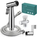 Handheld Bidet Sprayer for Toilet,Premium SUS304 Stainless Steel Bathroom Bidet Sprayer Attachment Set with Anti-Leak Hose&High Pressure, Ideal for Feminine Wash, Cloth Diaper Cleaning&Muslim Shower