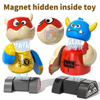 BLmukce Magnetic Robot Toy for Kids 3-5, 35 PCS STEM Educational Playset with Storage Box, DIY Stacking Monster Robots, Kids Creative Alien Toys Gift for Boys Girls (Christmas Birthday)