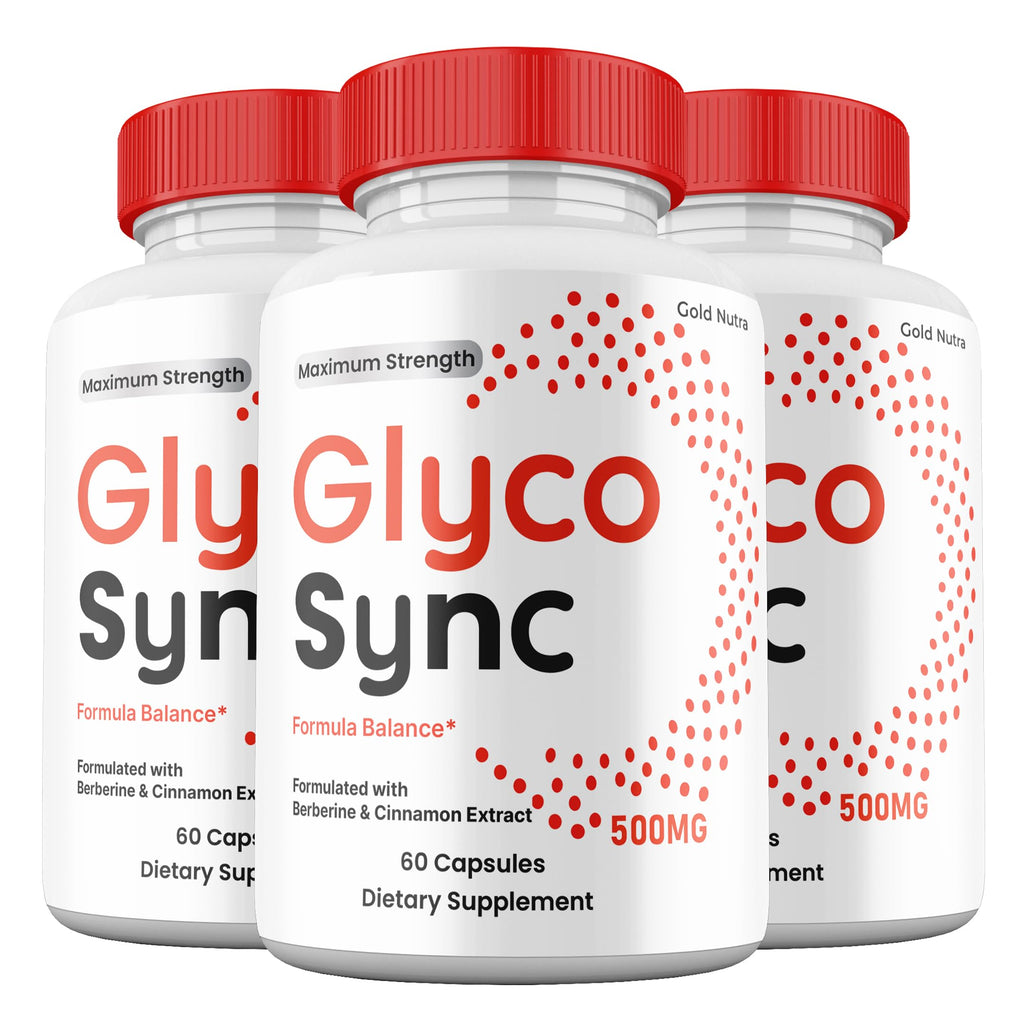 Gold Nutra Glyco Sync Capsules, Premium All Natural Ingredients, Maximum Strength Pills GlycoSync Supplement (3 Pack)