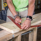Klein Tools 935FSQ Framing Square, 24-Inch x 16-Inch, L Shape Carpenter Square Tool for Woodworking with Laser Etched Rafter Tables and Octagon Scales