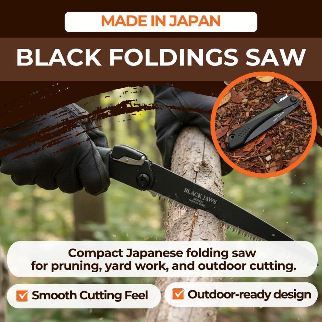 Saboten 8.3" Folding Pruning Saw, Made in Japan, Compact Hand Saw for Tree Branches, Garden Cutting & Outdoor Use - forest Originals