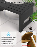 Yose Toilet Stool Foldable, 7 Inch Poop Stool for Bathroom, Toilet Stool Squat Adult, Thickened Bamboo Potty Stool with 400lb Support & Non-Slip Pads, for Better Bowel Health