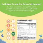 Kids DHA Omega 3 Drops - Fatty Acids Omega 3 6 9 for Brain, Immune Strength & Vision - Nutritional DHA for Healthy Nervous System & Focus Support - Liquid Supplement with EPA & ALA - 2 Fl Oz (3 Pack)