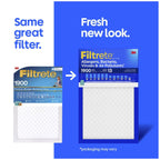 Filtrete 14x30x1 Air Filter, MERV 13 MPR 1900, Allergens, Bacteria, Viruses & Air Pollutants, 3-Month AC/Furnace Filters, Cleaner Air Reliable Airflow, 6 HVAC Filters(Act Size 13.81x29.81x0.78 in)