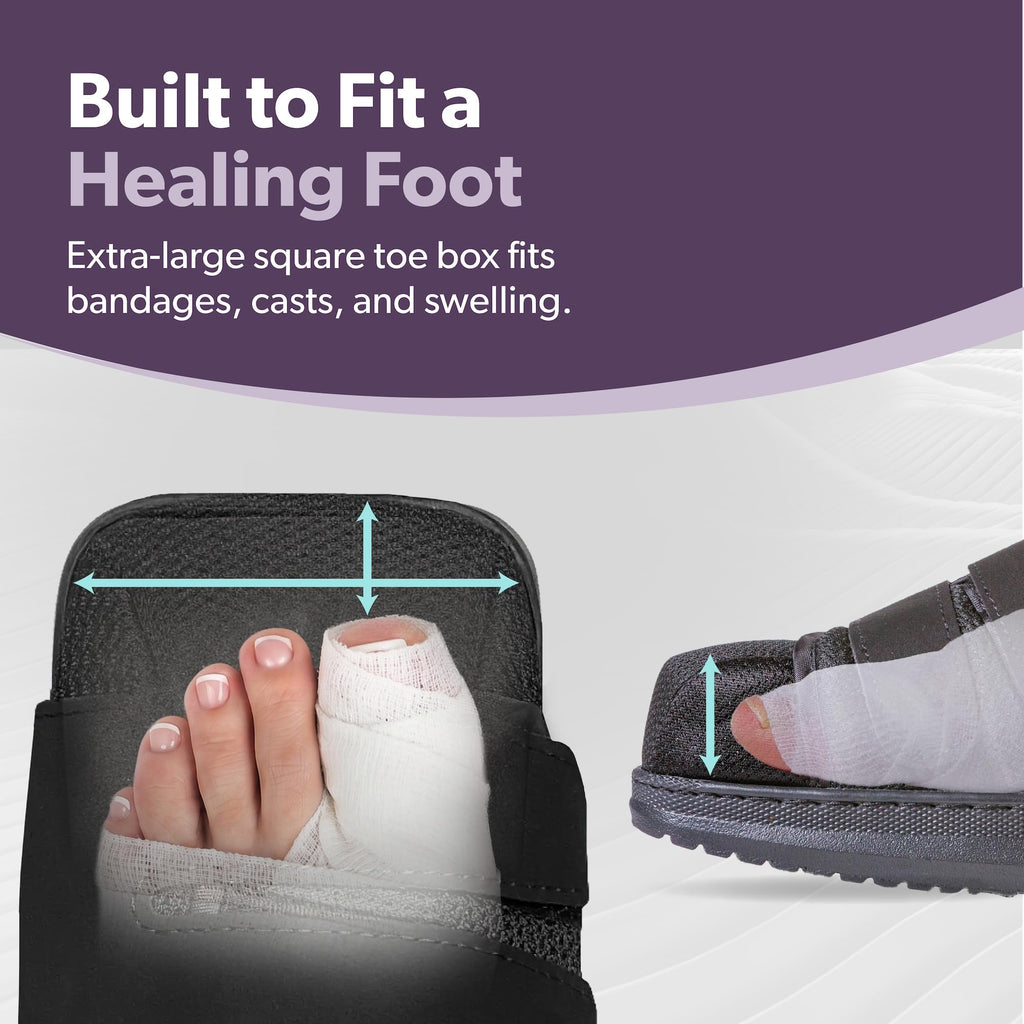 BraceAbility Closed Toe Medical Walking Shoe - Kid’s Lightweight Broken Toe Cast Boot, Fractured Foot Brace for Metatarsal Stress Fracture, Post-op Bunion, Surgery Recovery for Boys and Girls (XS)