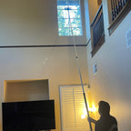 Hicavar 25 Foot High Ceiling Fan Duster with 6-18ft Extension Pole, Extendable Reusable Cobweb, Feather, Window Cleaning Squeegee Kit