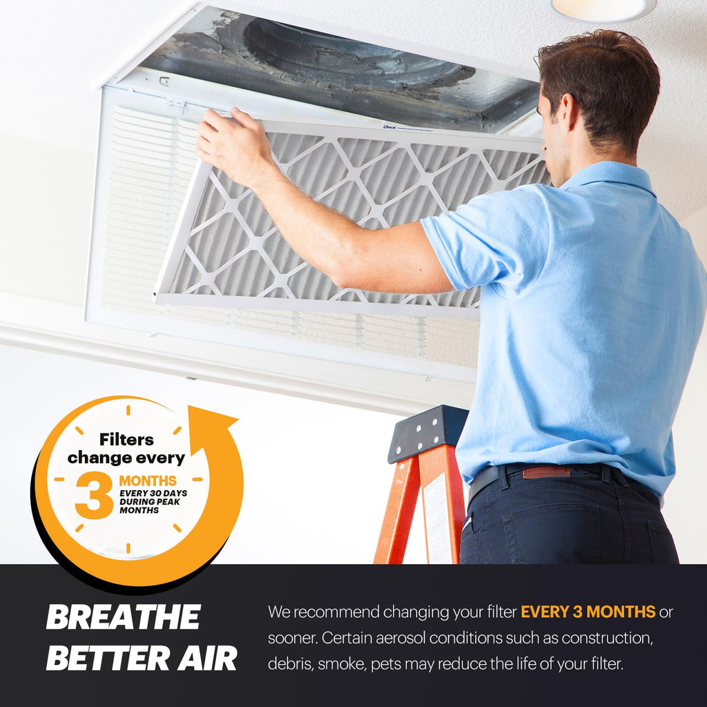 BNX TruFilter 14x18x1 Air Filter MERV 11 (6-Pack) - MADE IN USA - Allergen Defense Electrostatic Pleated Air Conditioner HVAC AC Furnace Filters for Allergies, Dust, Pet, Smoke, Allergy MPR 1200 FPR 7