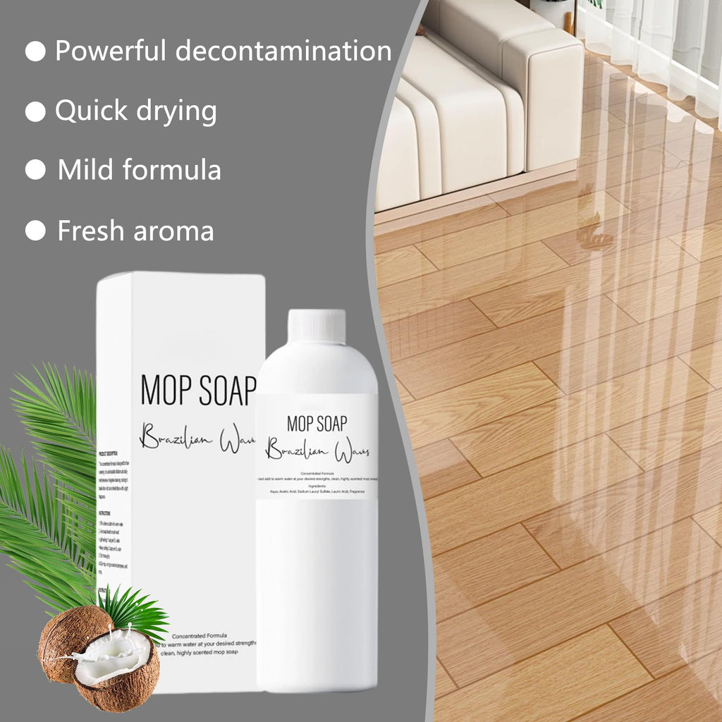 Chinosuo New Brazilian Waves Mop Soap, Mop Soap For Floor Cleaning, Mop Soap Brazilian Wave, Multipurpose Mop Soap For Home Cleaning (120ML)