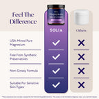 Solia Magnesium Sleep Cream, USA-Made Topical Magnesium Lotion for Sleep, Lavender Lotion for Feet Pain, Nighttime Mag Oil Body Butter, Foot Cream for Leg Cramps, Relaxing Rub for Muscle Soreness, 4oz