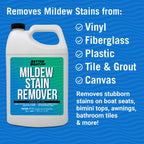 Better Boat Mold and Mildew Stain Remover 1 Gallon for Fabric Vinyl Tile Grout, Removes Mold Stains on Boat Seats Bathroom Shower Patio Furniture Carpet Canvas