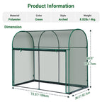 Ohuhu Crop Cages for Garden Plant: 6x3x5 Ft Tent Cage, Plant Netting Cover with Zipper, Garden Bed Cover, Plant Cover from Animal Wind-Resistant Garden Cage for Fruit Vegetable Flower