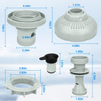 12355 Large Inlet Air Nozzle Compatible with Intex 1900-2450gph Pumps, Pool Inlet Air Nozzle for Intex 18' and Larger Pools, Strainer Grid Nozzle Kit Replacement Parts - 1 Pack