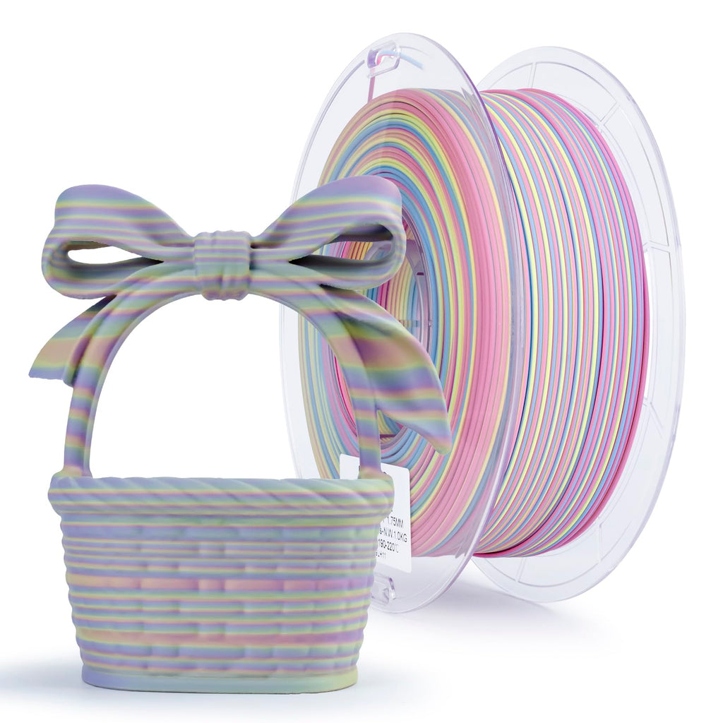 ZIRO Dynamic Color Change PLA, for 3D Printing, 1KG, Marshmallow Stripes