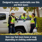 Kishigo Premium Black Series Unisex Surveyors Vest S5002, Class 2 Hi-Vis Safety Vest, 10 Pockets with Reinforced Front Zipper Closure & Durable Webbing, ANSI/ISEA 107 Compliant (Lime/Black, SM), Small