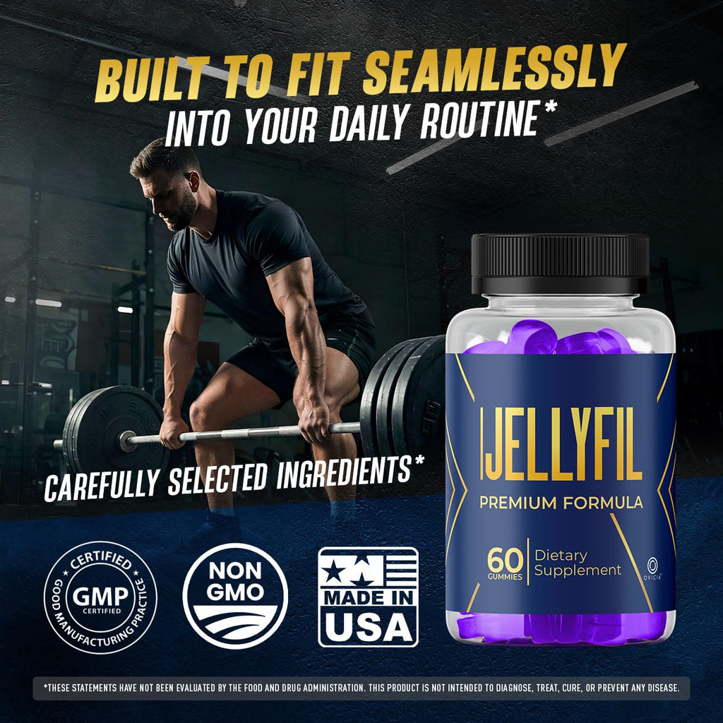 (5 Pack) Jellyfil Gummies - Official Jellyfil Gummys with All Natural Ingredients, Advanced JellyFil Maximum Strength Vitamins Formula for Wellness & Overall Health Support, 300 Gummies for 5 Months