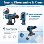 1000W High Power Paint Sprayer - HVLP Electric Spray Paint Gun with 4 Copper Nozzles & 3 Patterns, Large Capacity Power Painter for Furniture, Cabinets, Fence & House Painting (Blue)