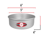 Fat Daddio's Round Cake Pan, 5 x 4 Inch, Silver