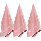 Wuwahold Microfiber Gym Towels Bigger Size Super Soft for Exercise Fitness, Sports, Workout, 380-GSM 15-Inch x 31-Inch Quick-Drying Towels (3 Pack, Pink)