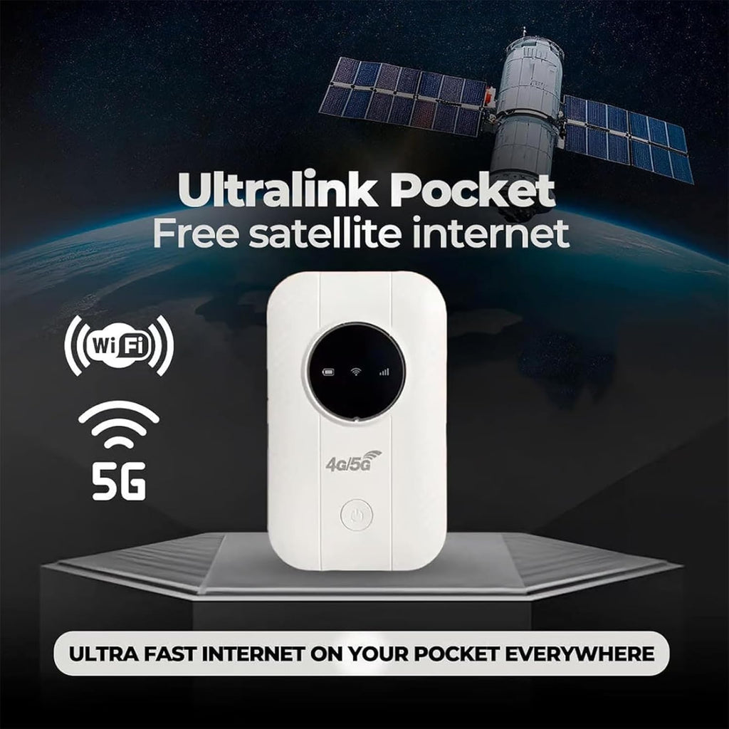 Ultralink Pocket [Internet in Your Pocket], Free WiFi Anywhere Ultralink, 2025 New Portable Satellite Internet WiFi Ultra Link Free Router Unlimited High Speed Smart Router (1 PC)