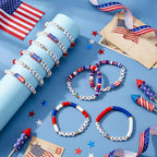 Highergo Patriotic Bracelet Wristband Bulk, 24 Pcs, Fresh