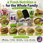 Sprouting Jar Kit - 2 Wide-Mouth Mason Jars with Stand and Sprout Lids